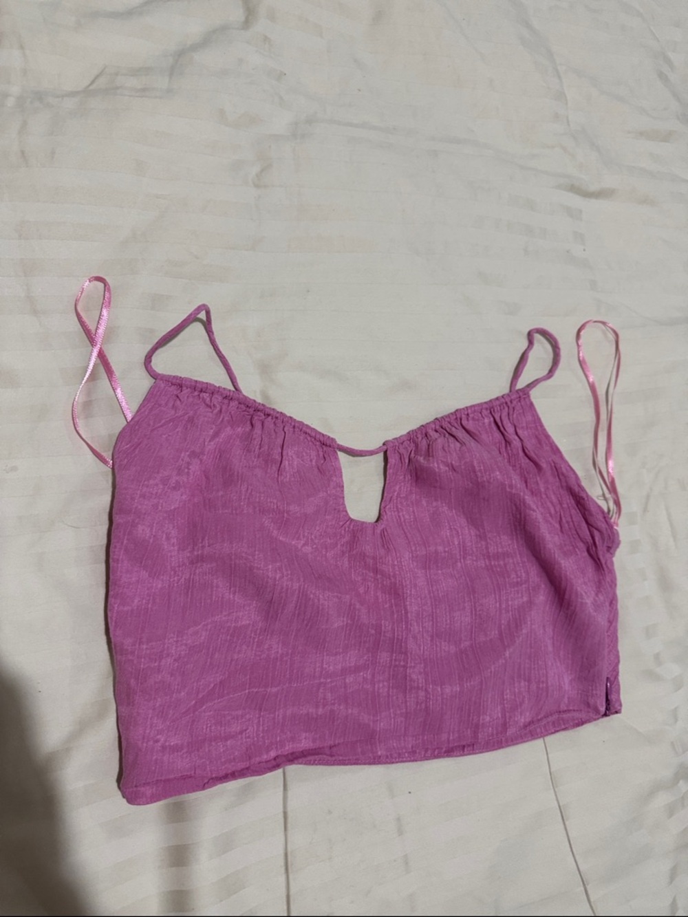 Zara Purple/Magenta Spaghetti Strap Crop Top